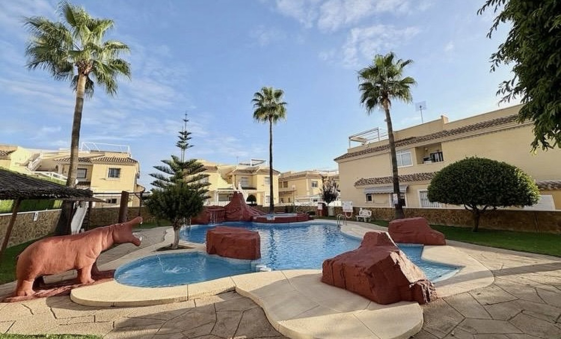 Pool area in apartment for sale in Orihuela Costa