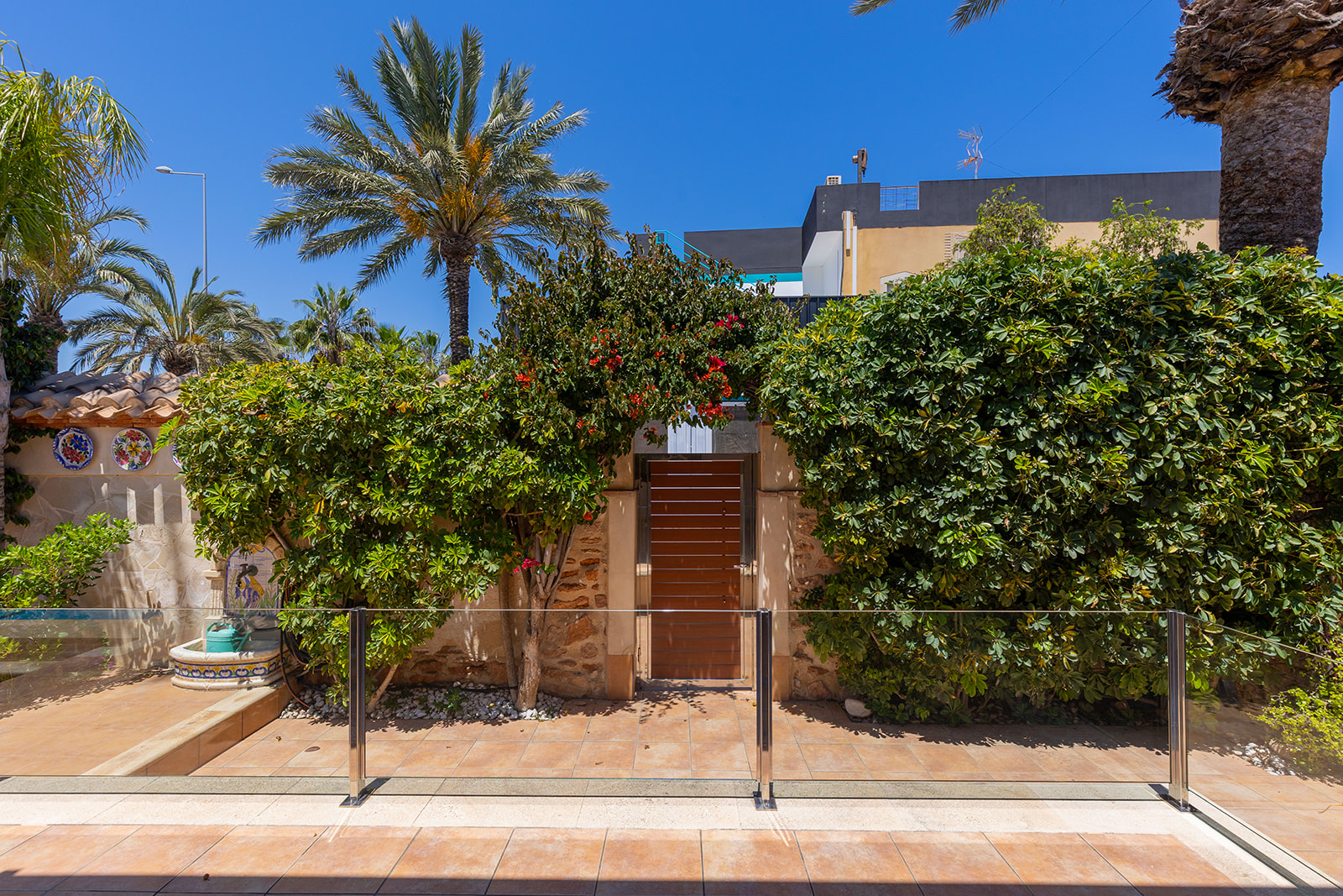 Pool area in villa for sale in Orihuela Costa