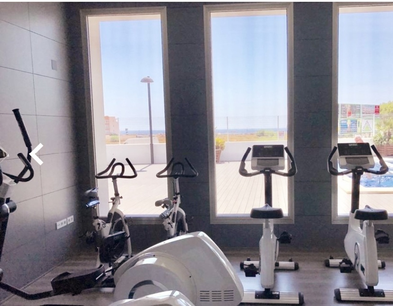 Pool area in apartment for sale in Los Dolses
