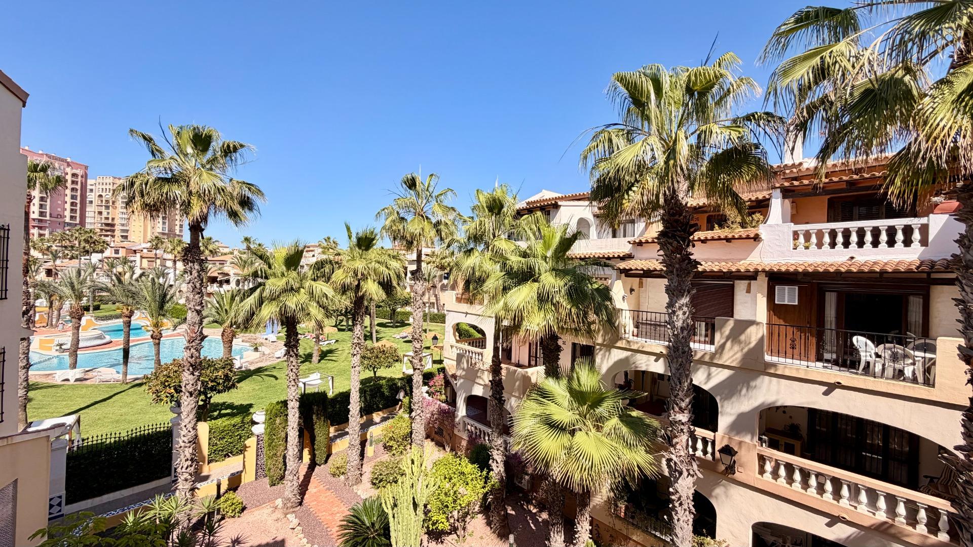 Pool area in apartment for sale in Torrevieja