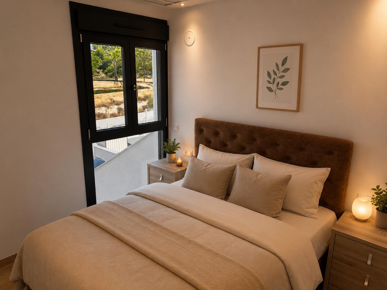 Living room in penthouse for sale in Finestrat