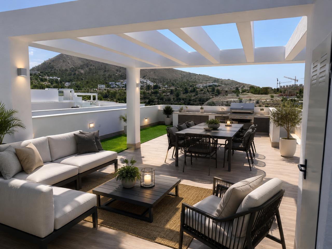 Terrace in penthouse for sale in Finestrat
