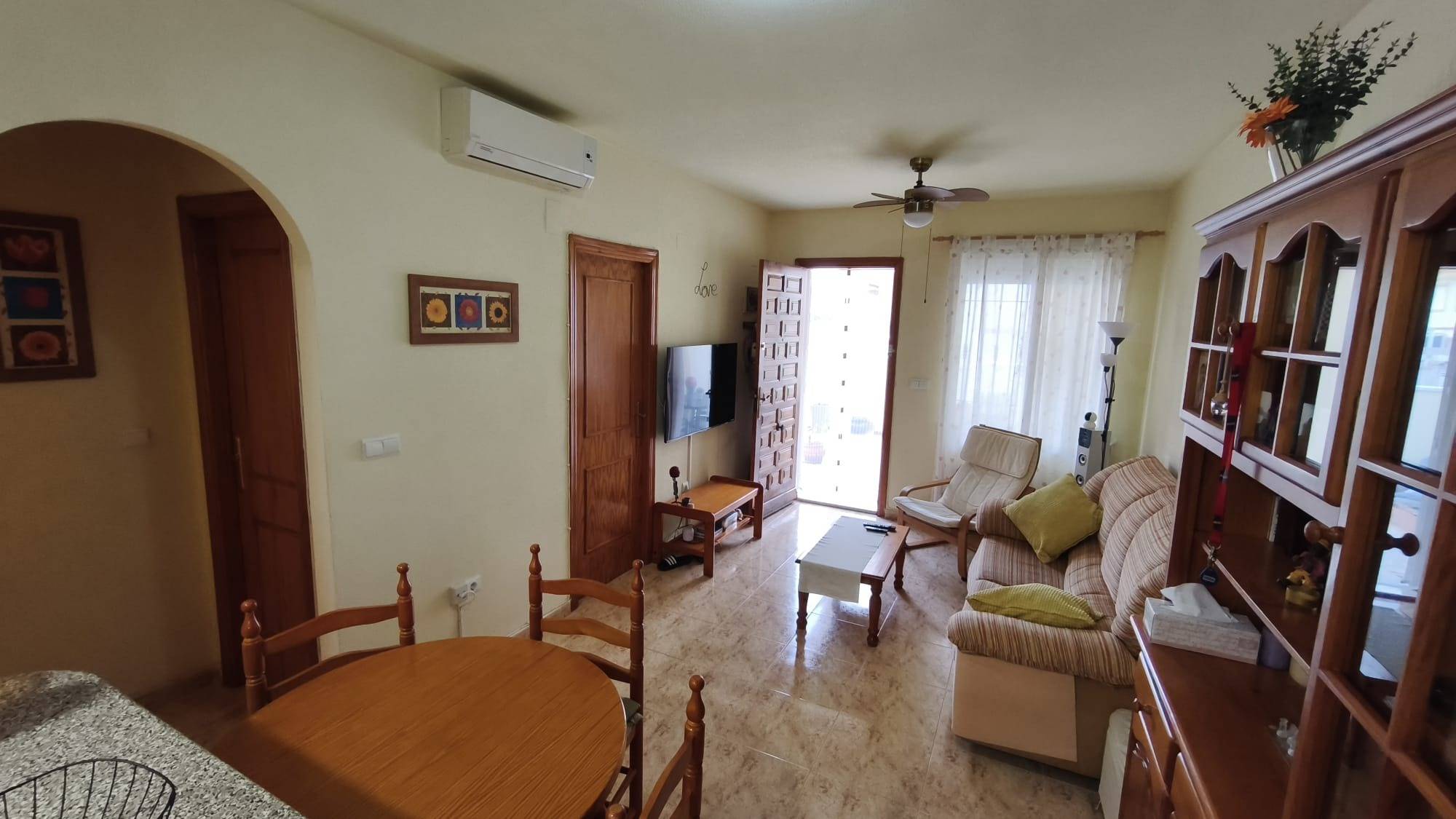 Pool area in bungalow for sale in Orihuela Costa