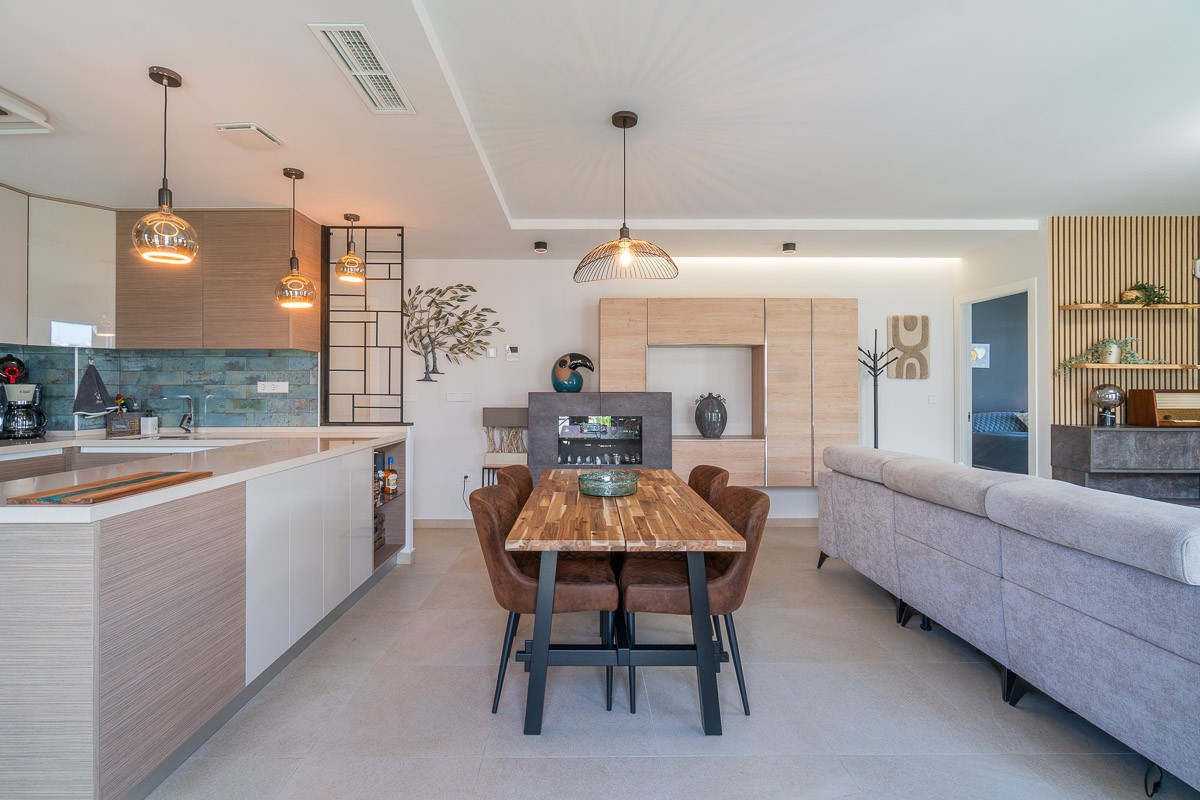 Pool area in villa for sale in Vistabella Golf Entre Naranjos