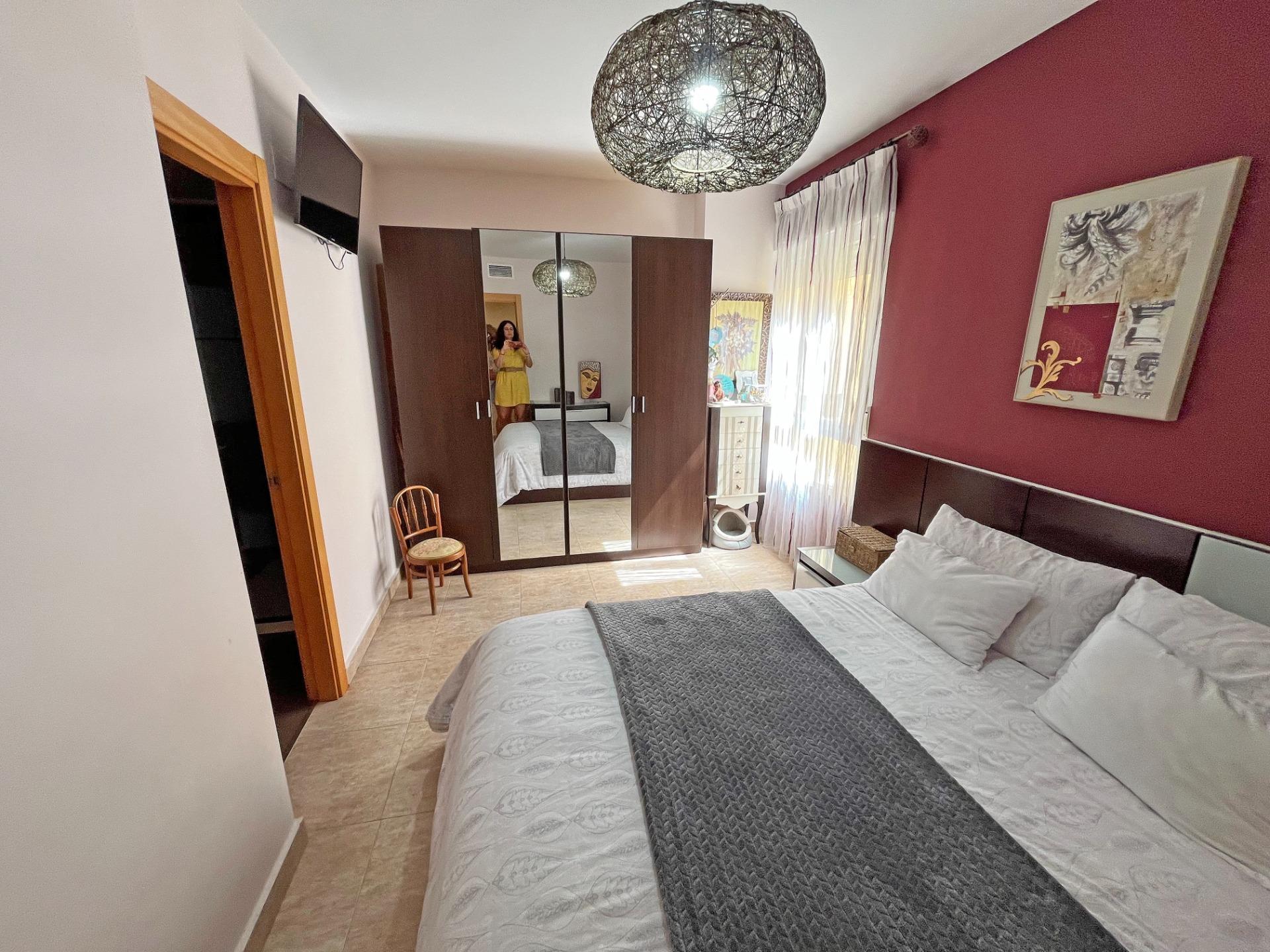 Pool area in apartment for sale in Novelda