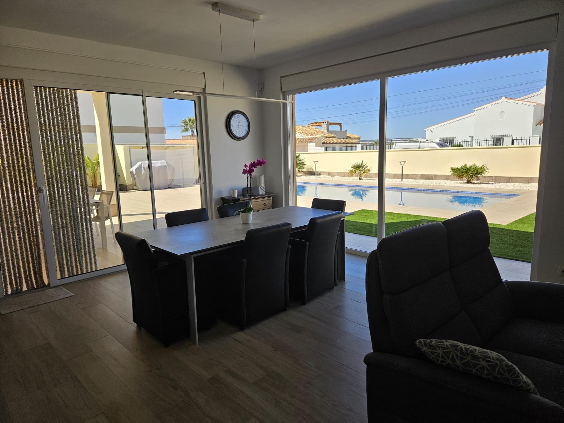 Pool area in villa for sale in Torrevieja