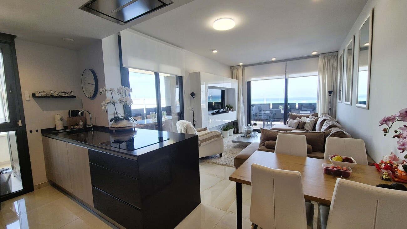 Pool area in apartment for sale in Playa Flamenca