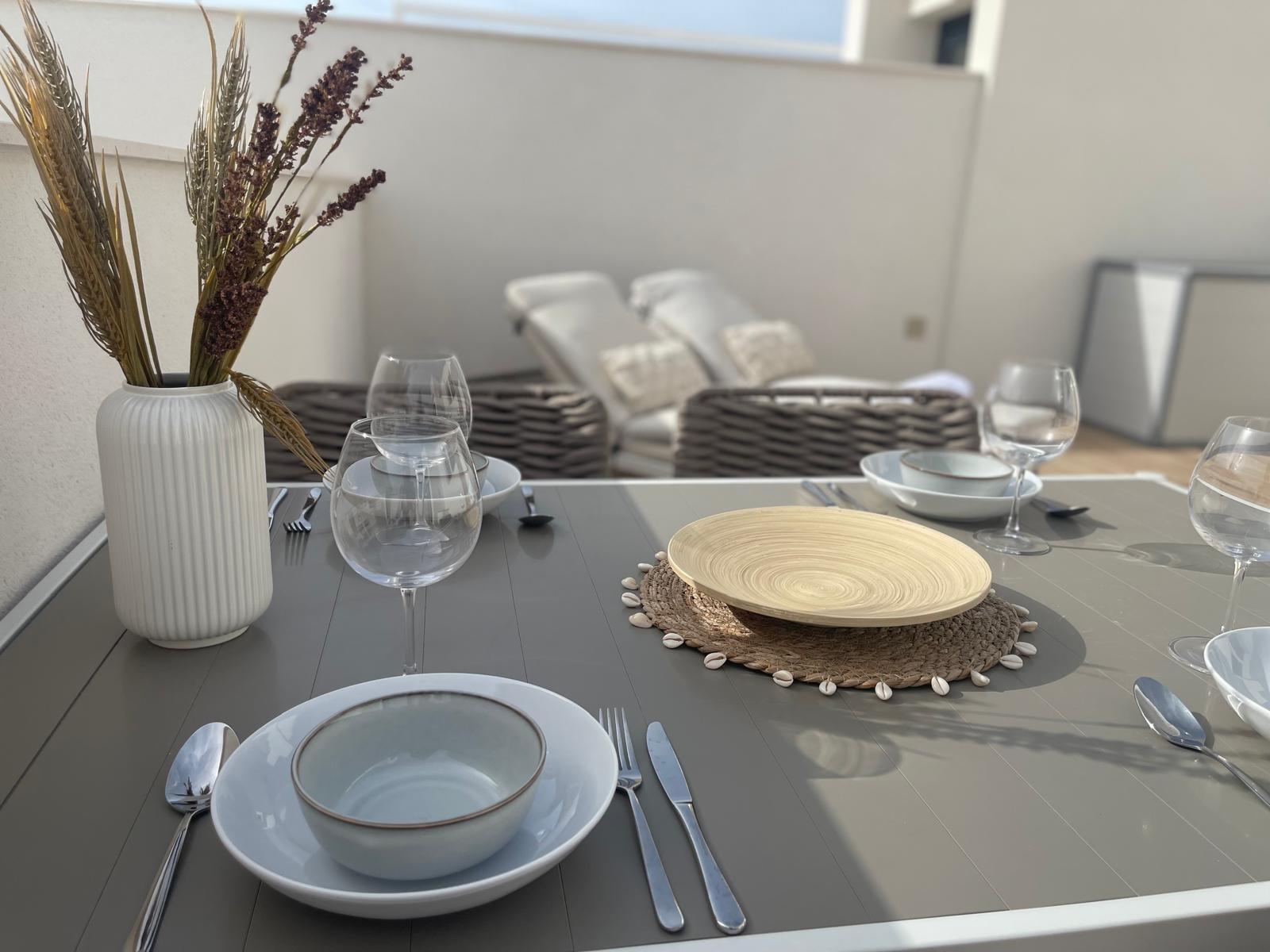Garden in penthouse for sale in Orihuela Costa