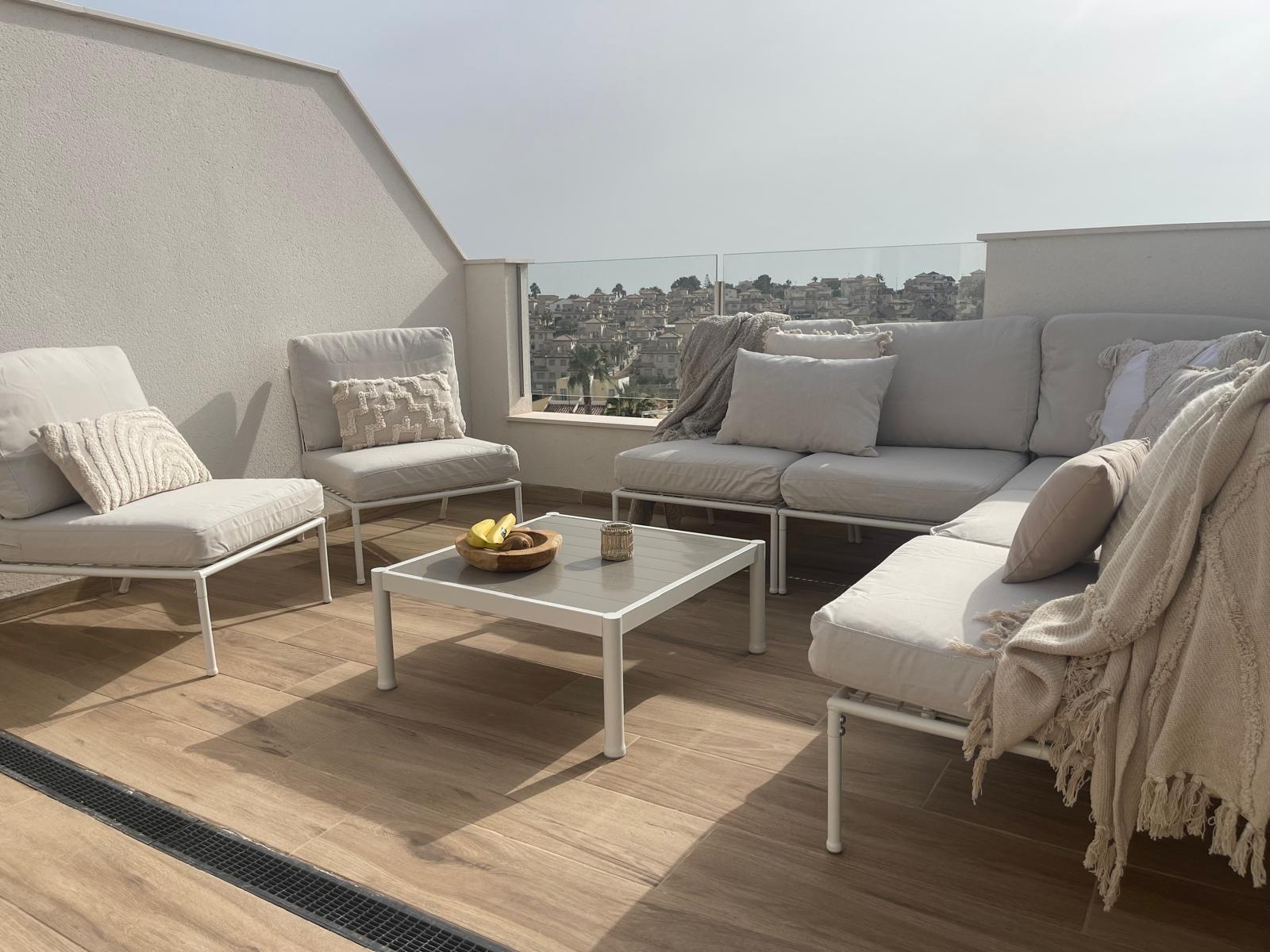 Pool area in penthouse for sale in Orihuela Costa