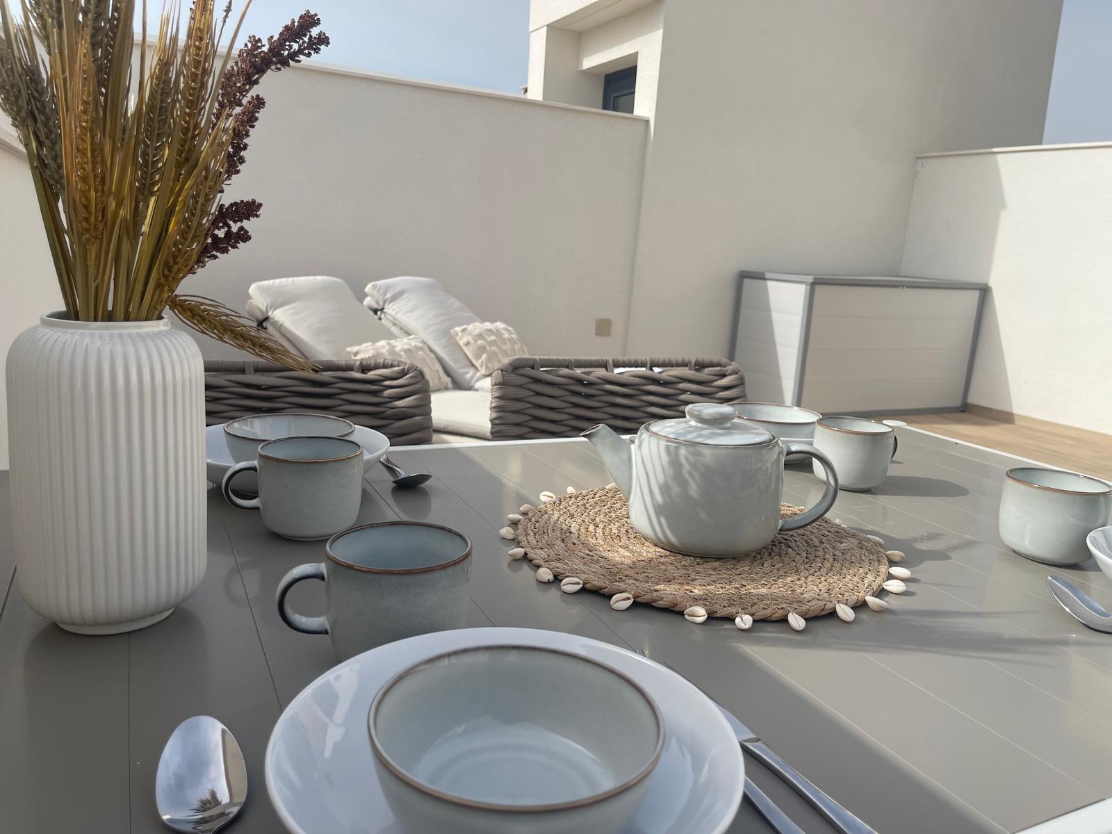 Garden in penthouse for sale in Orihuela Costa
