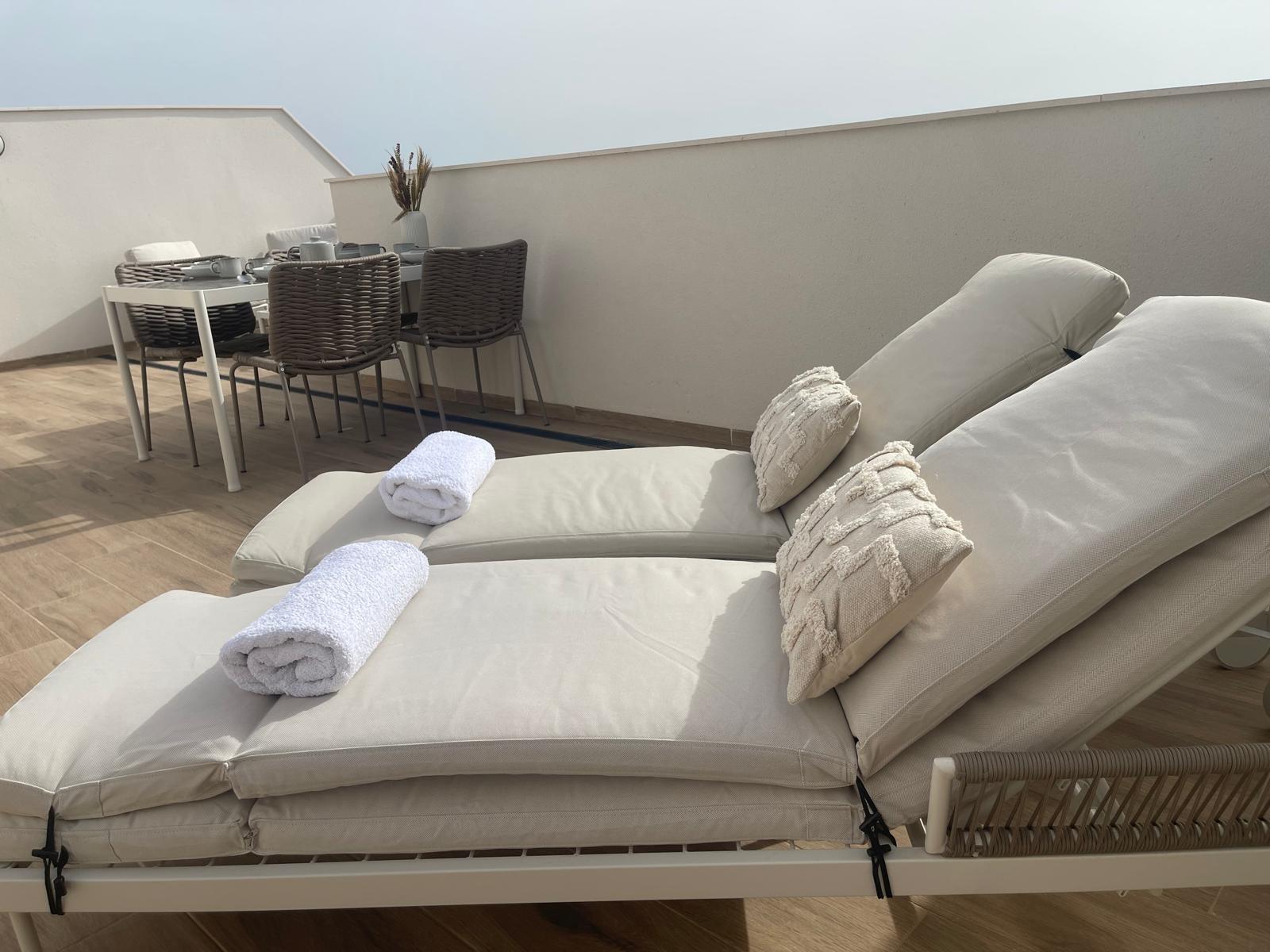 Terrace in penthouse for sale in Orihuela Costa