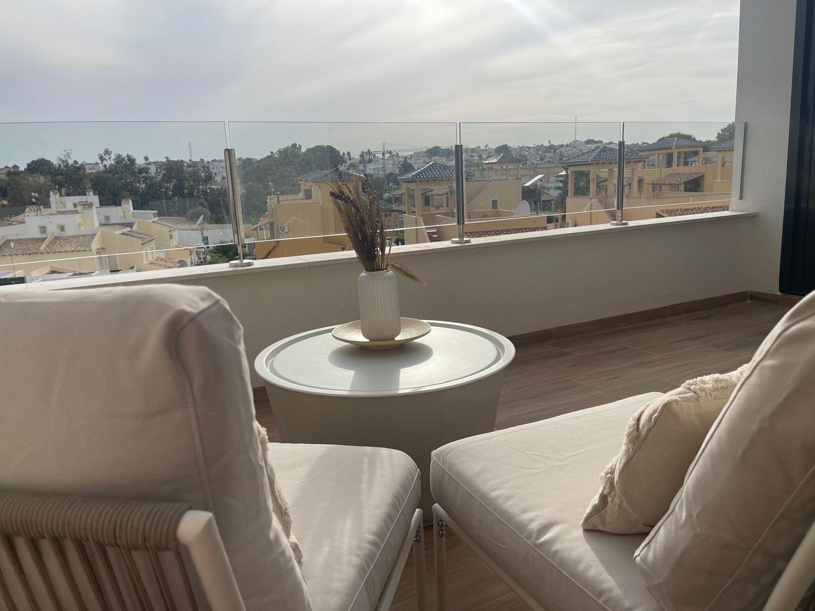 Terrace in penthouse for sale in Orihuela Costa