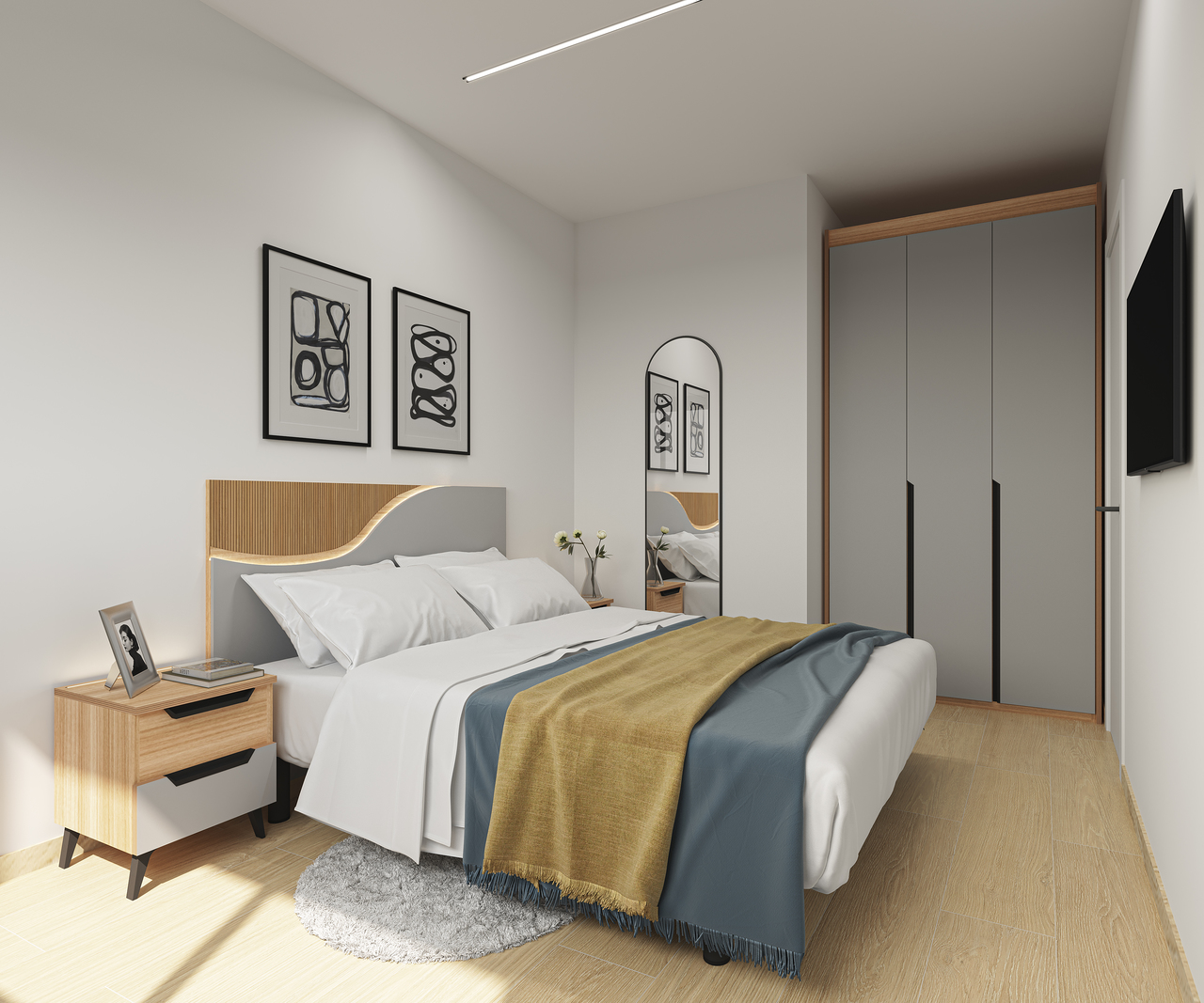 Master bedroom in apartment for sale in Guardamar del Segura