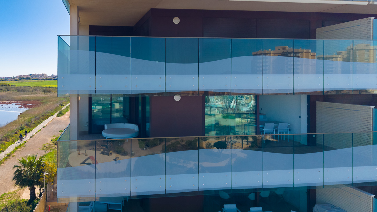 Pool area in apartment for sale in Cartagena