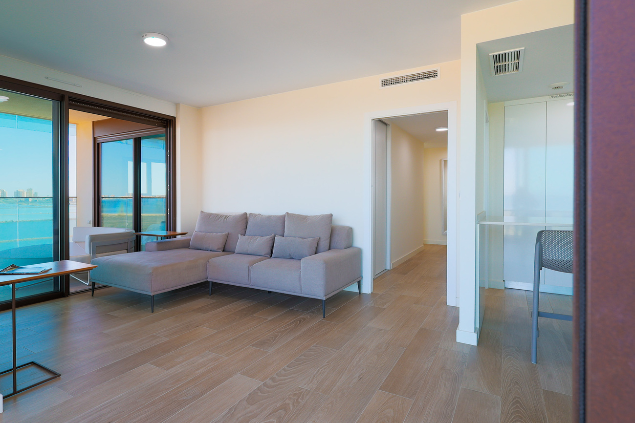 Pool area in apartment for sale in Cartagena