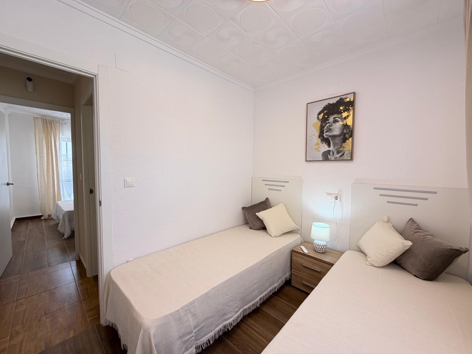 Pool area in bungalow for sale in Torrevieja