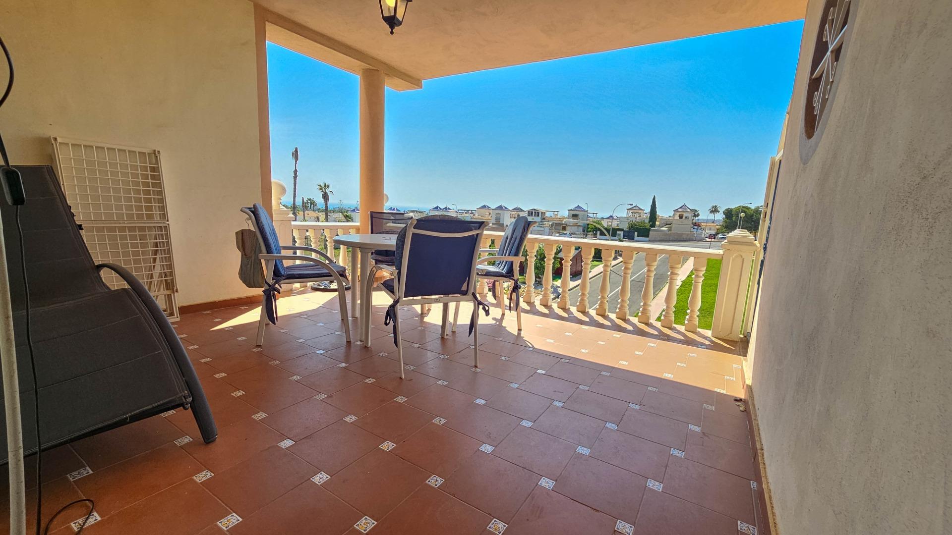 Terrace in bungalow for sale in Orihuela Costa