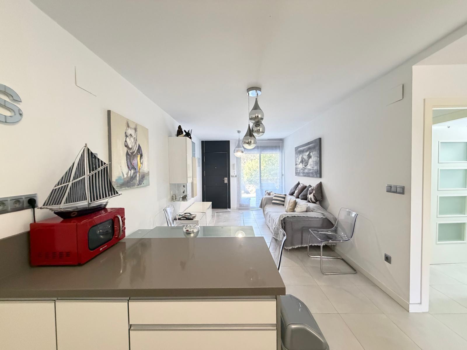 Pool area in apartment for sale in Orihuela Costa