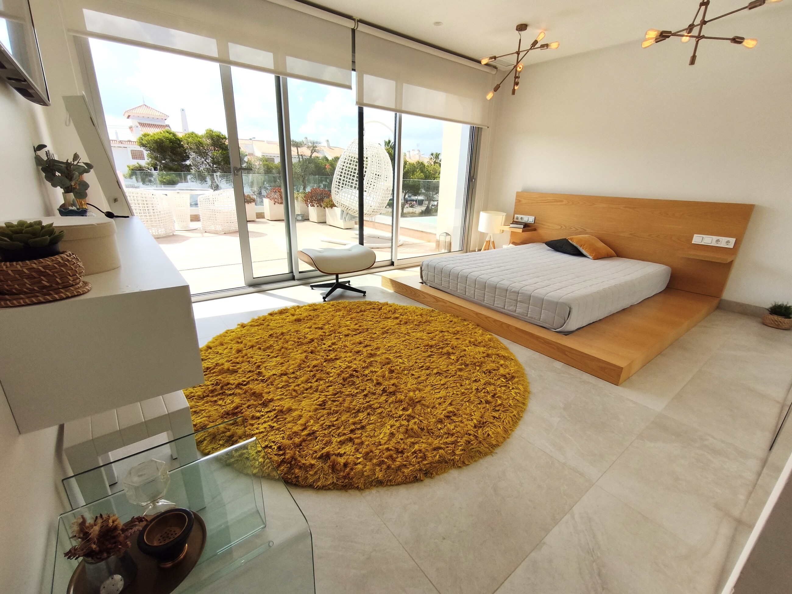 Pool area in villa for sale in Orihuela Costa