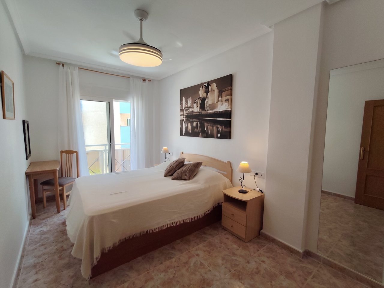Master bedroom in apartment for sale in Cabo Roig