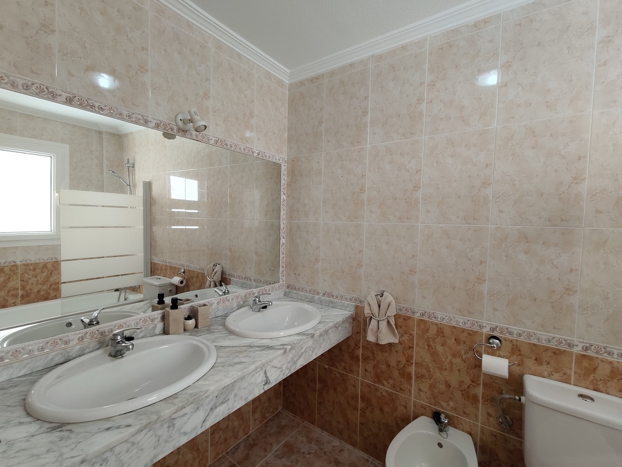 Pool area in apartment for sale in Cabo Roig