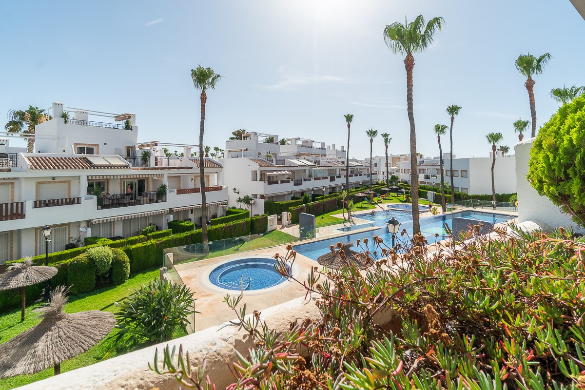 Pool area in apartment for sale in Orihuela Costa