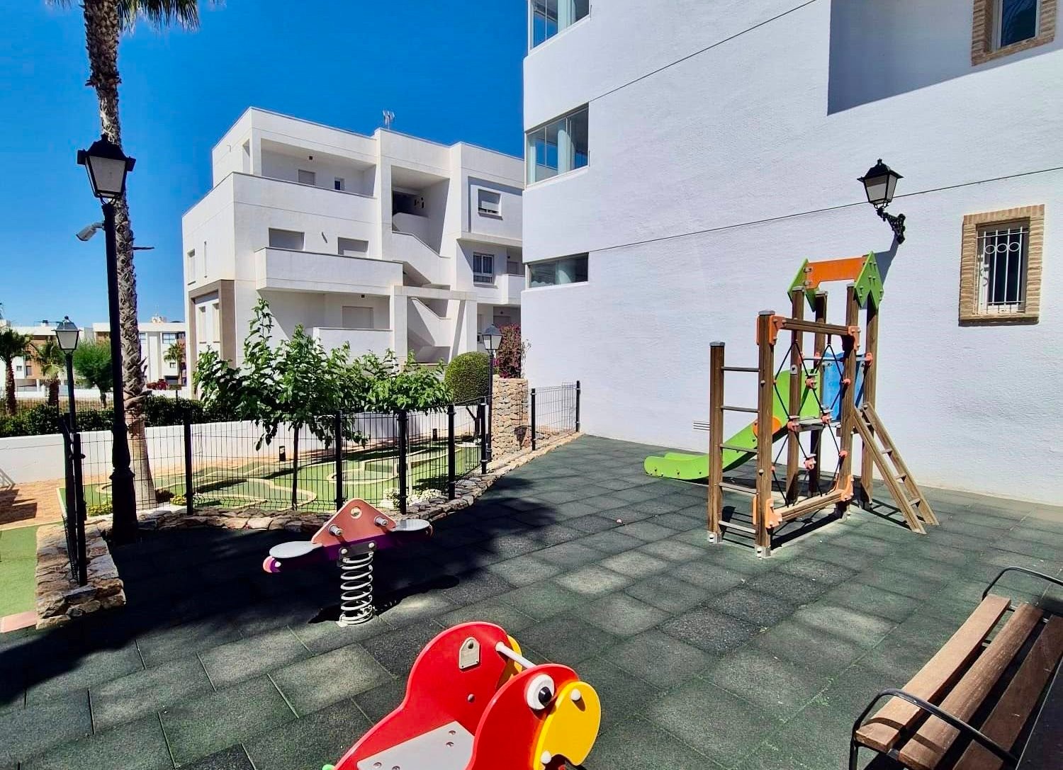 Pool area in apartment for sale in Orihuela Costa