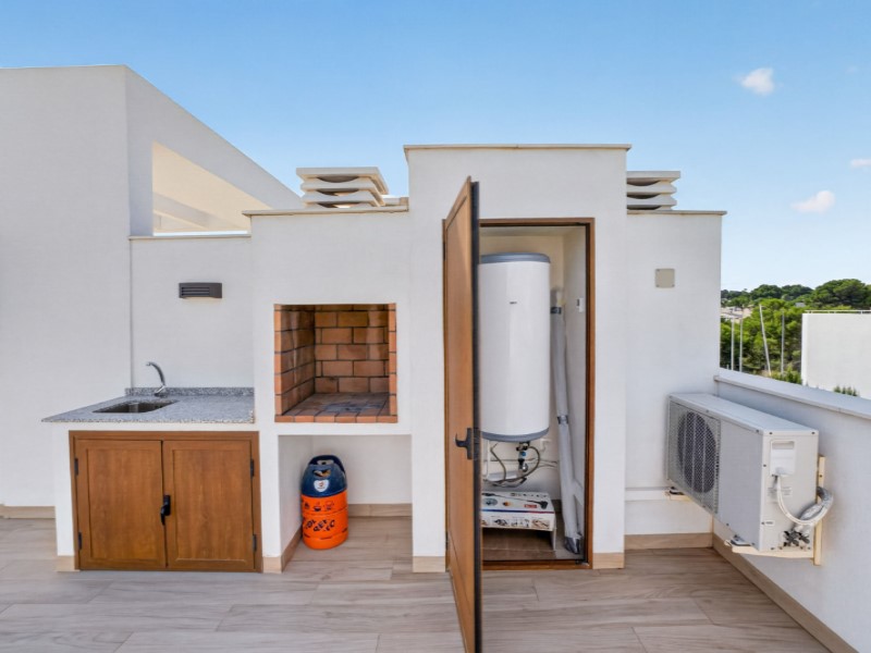 Pool area in penthouse for sale in Torrevieja