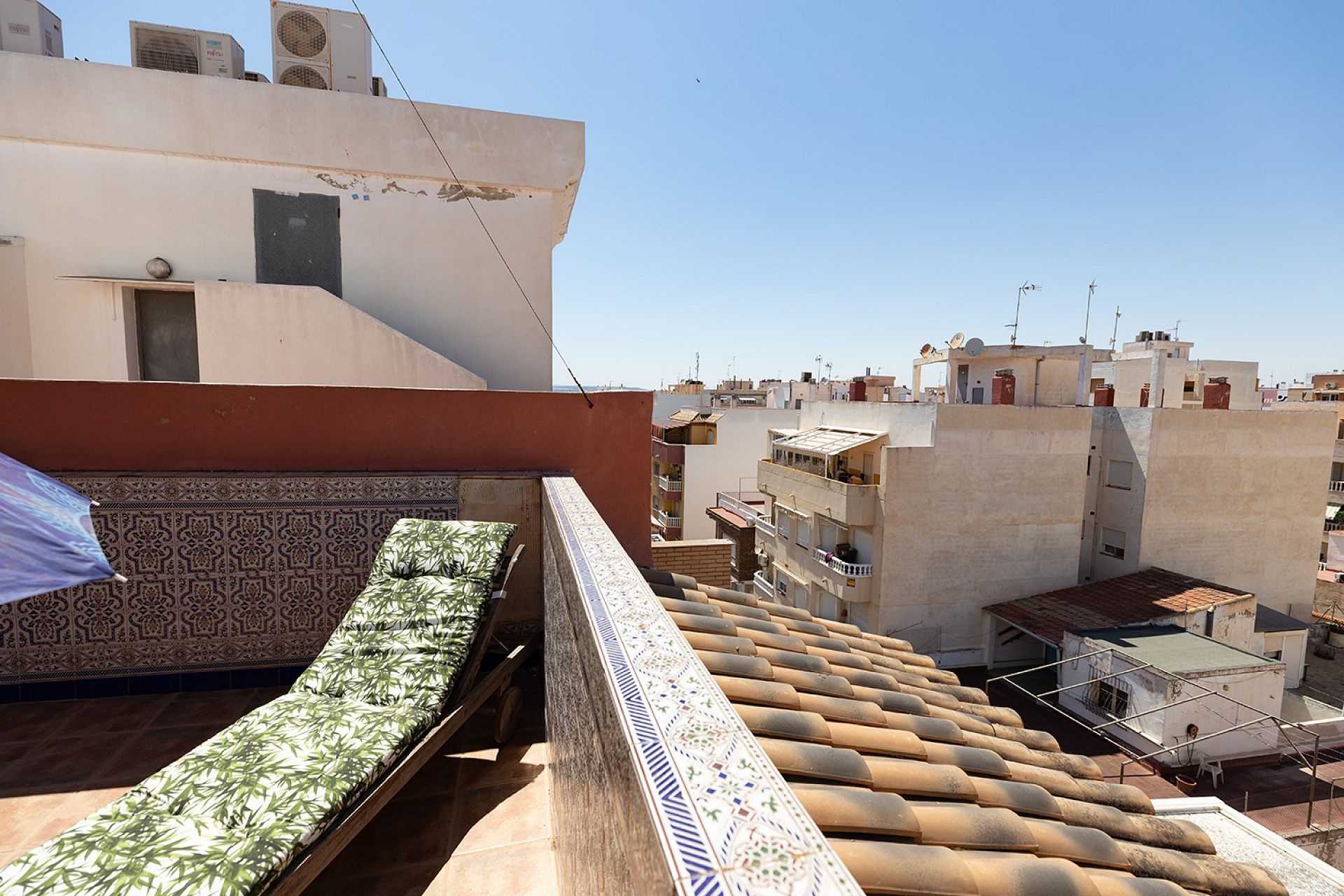 Pool area in duplex for sale in Torrevieja