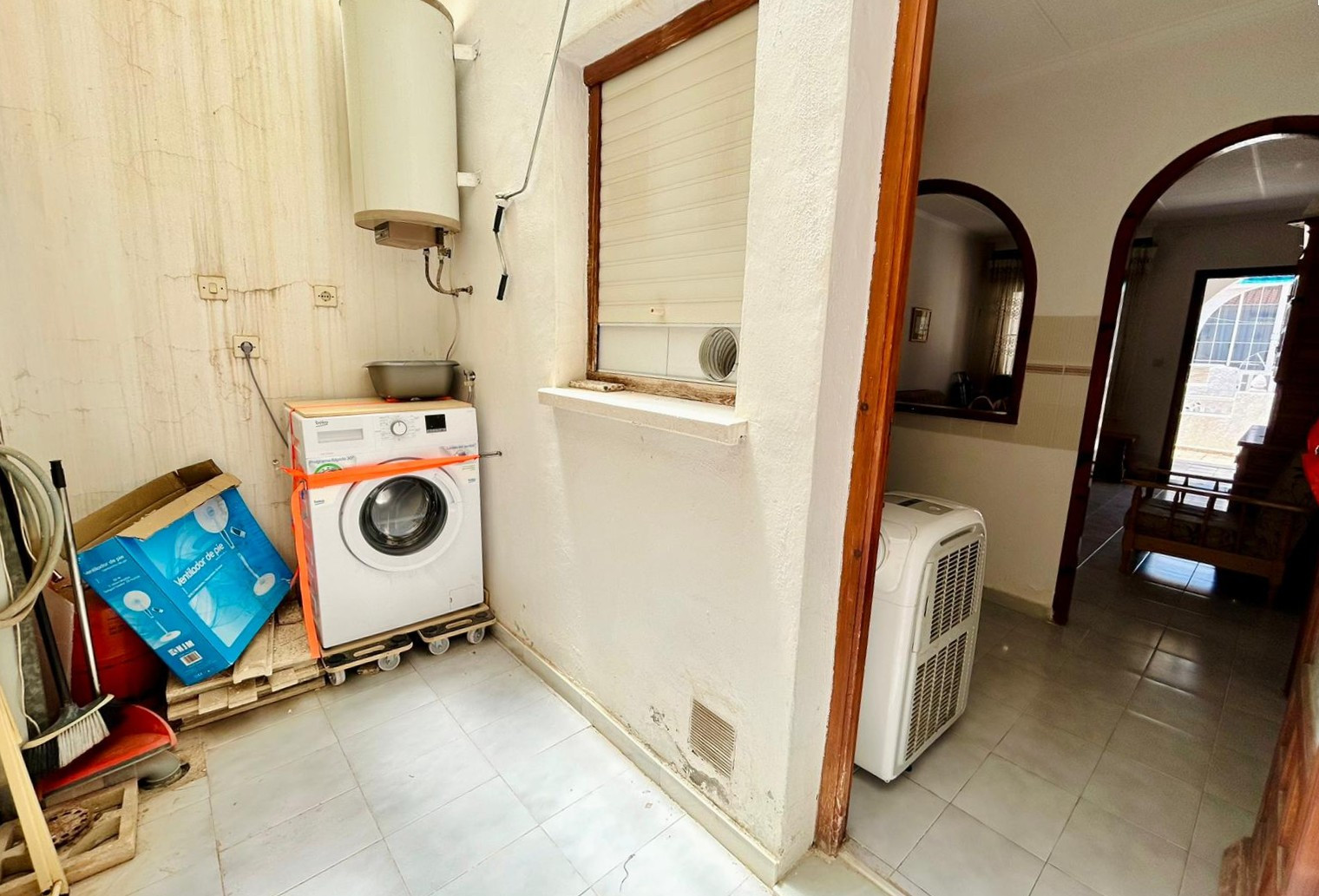 Pool area in bungalow for sale in Torrevieja