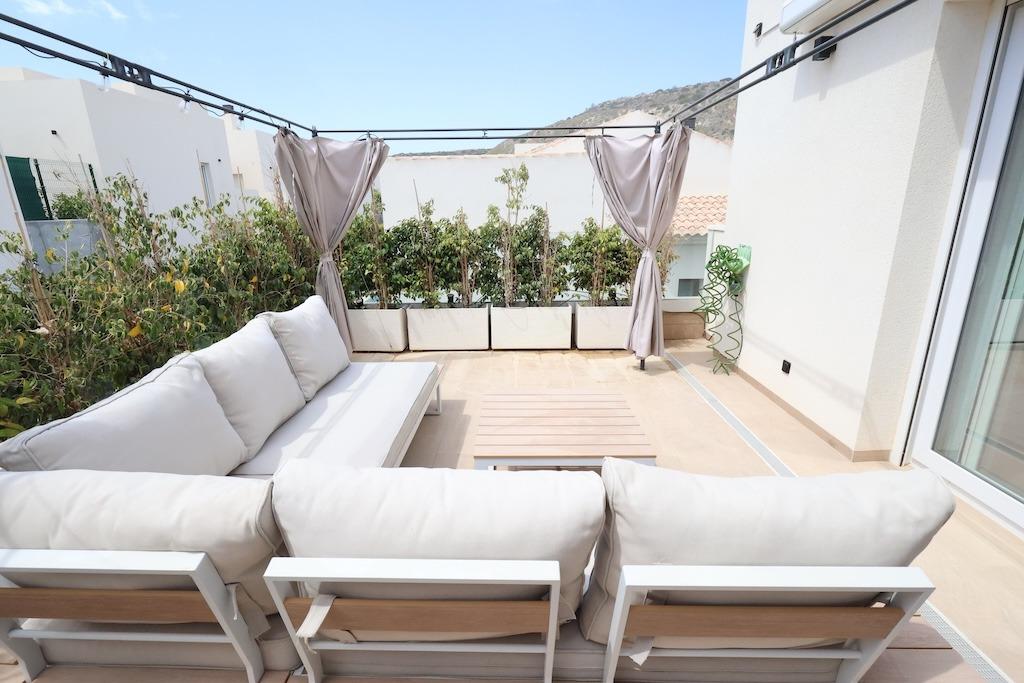Living room in penthouse for sale in Algorfa