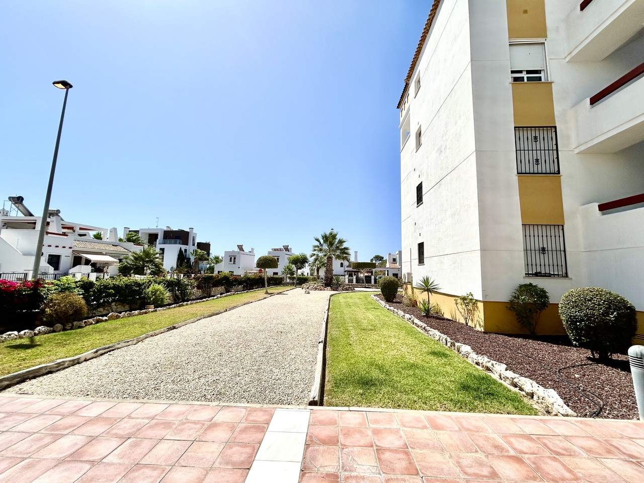 Pool area in apartment for sale in Villamartin