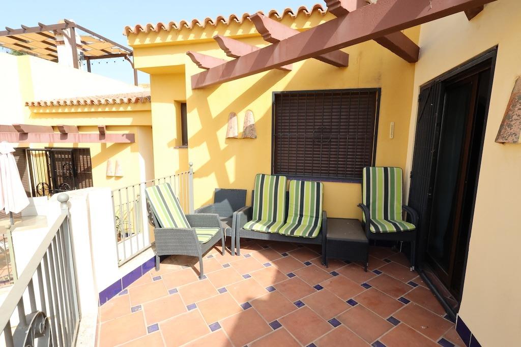 Pool area in bungalow for sale in Torrevieja