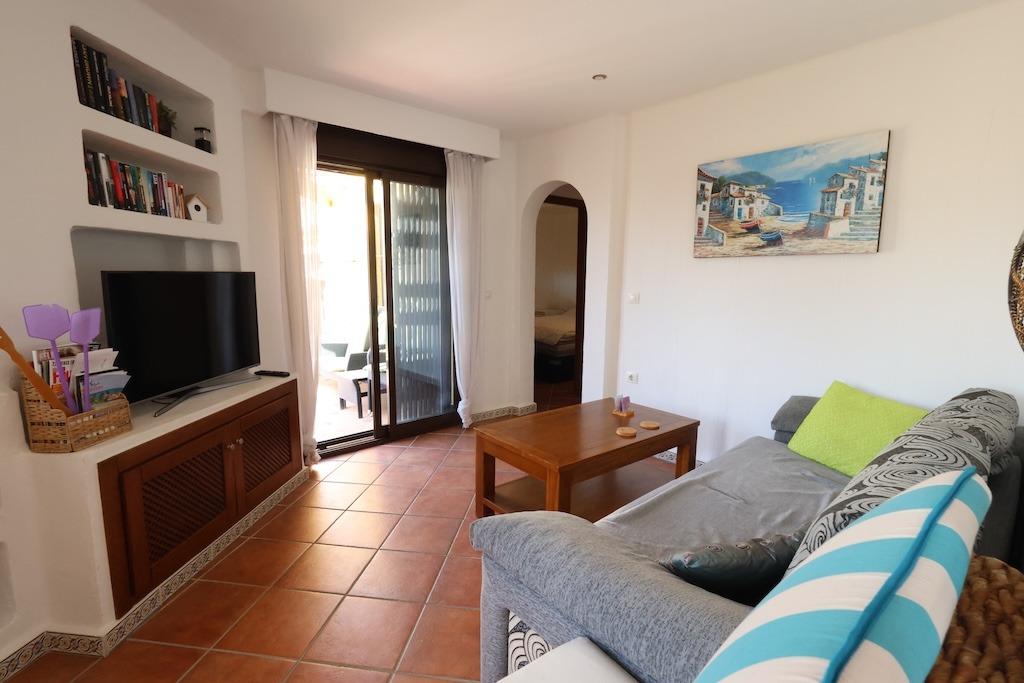 Pool area in bungalow for sale in Torrevieja