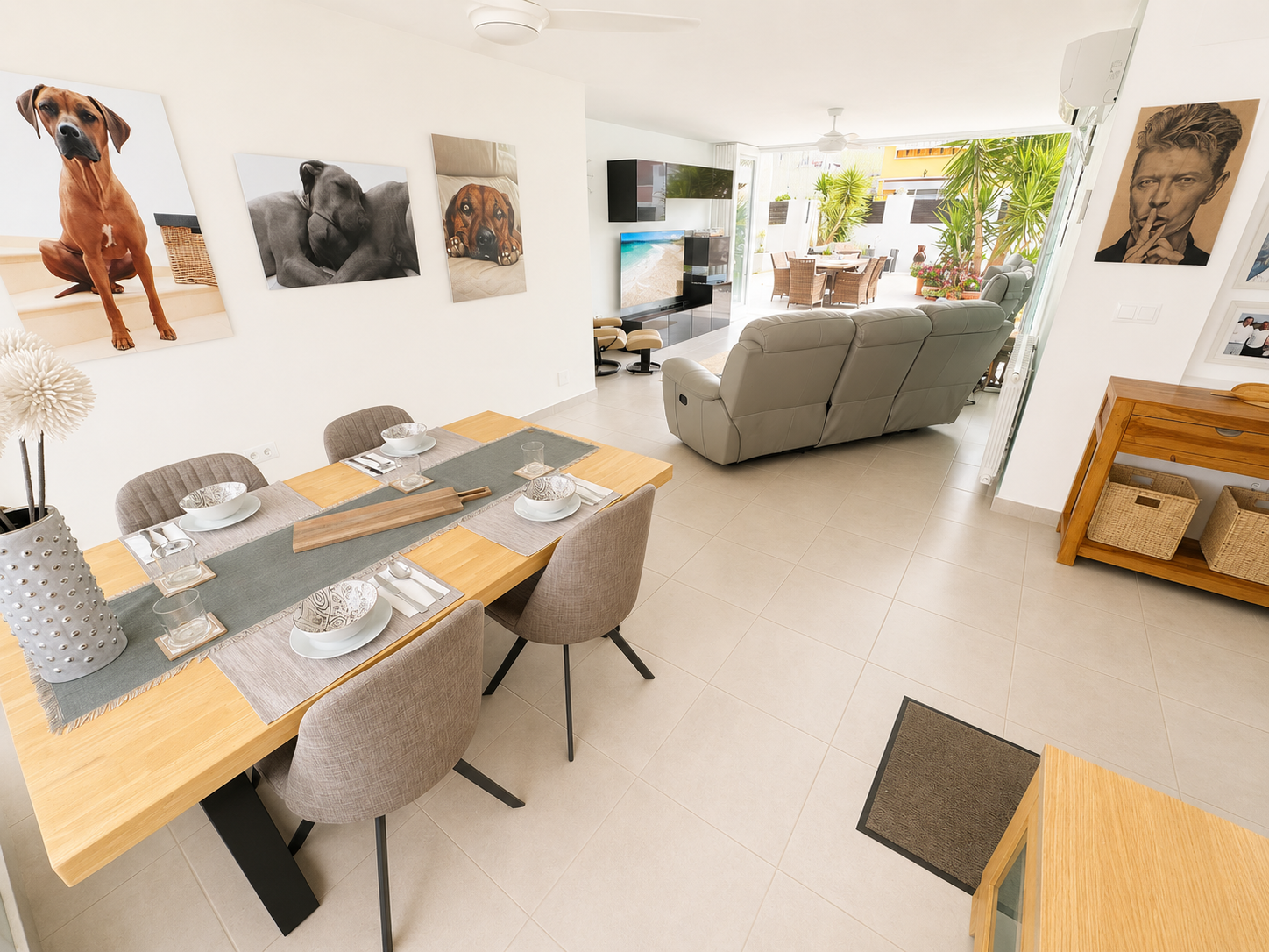 Pool area in villa for sale in Mar Menor Golf Resort