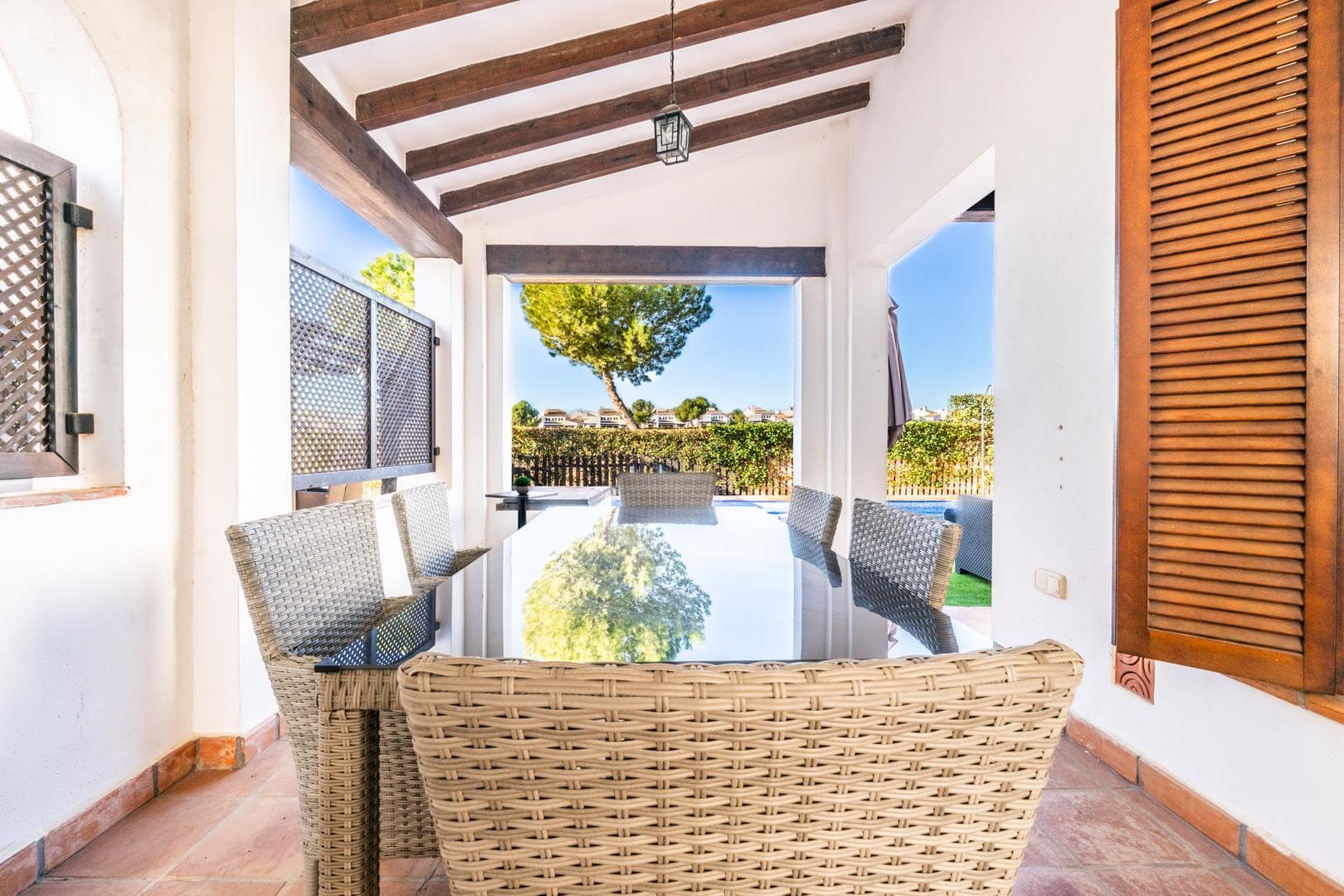 Pool area in villa for sale in El Valle Golf Resort