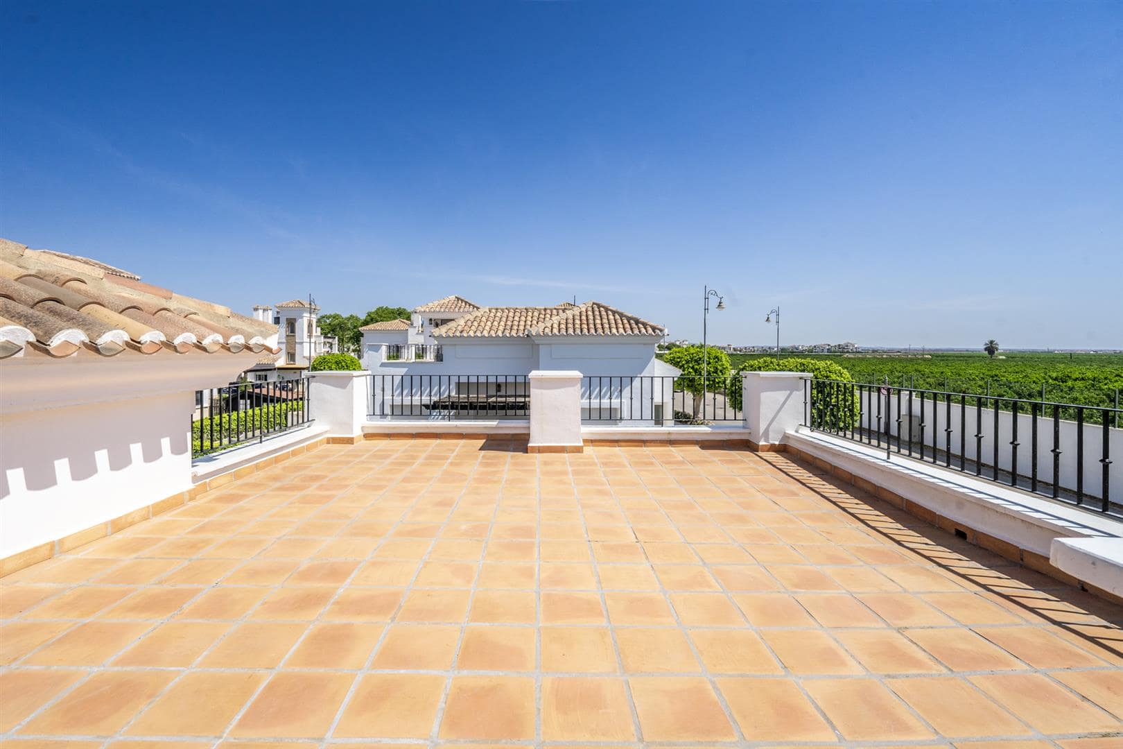 Terrace in villa for sale in La Torre Golf Resort