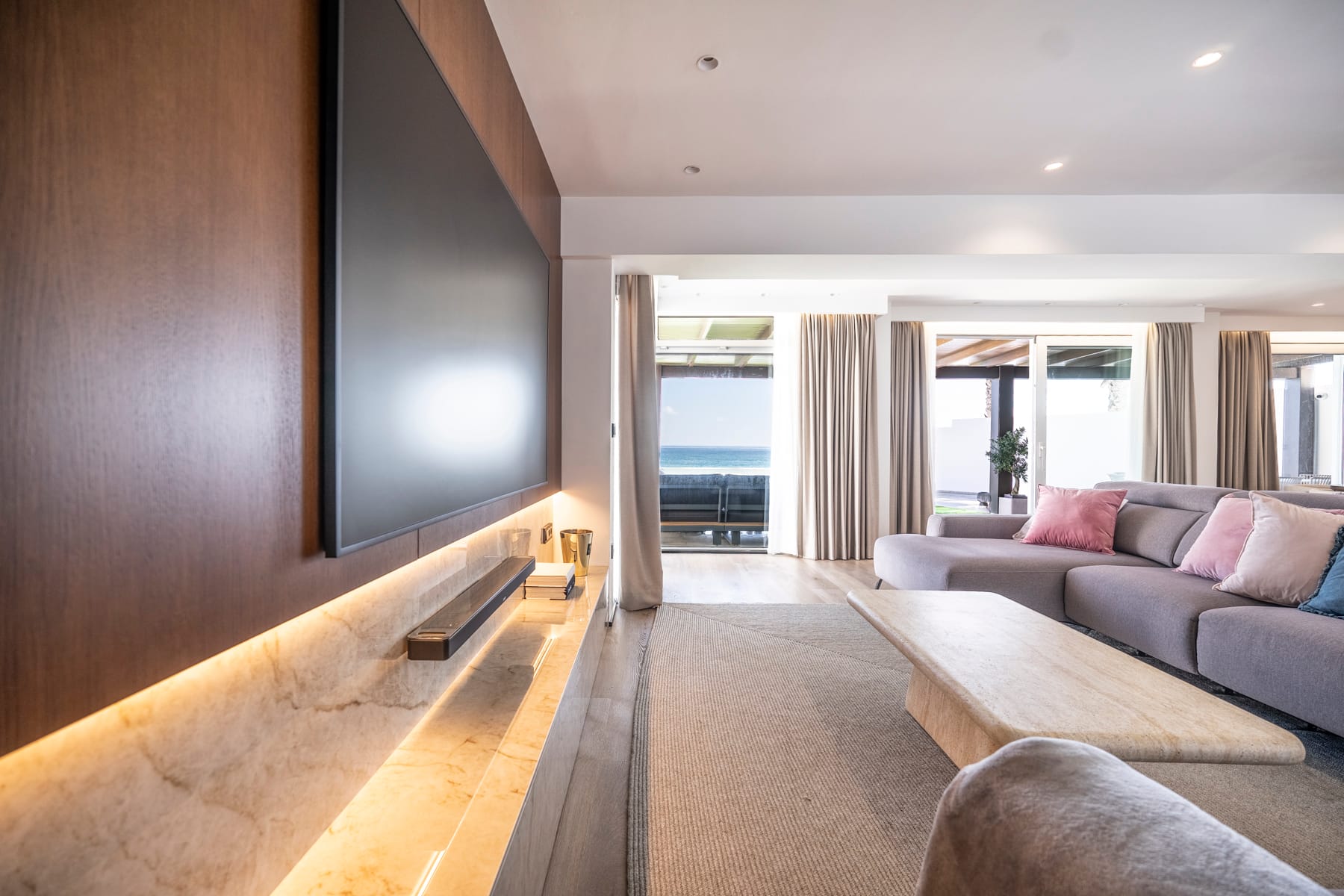 Pool area in villa for sale in La Manga del Mar Menor