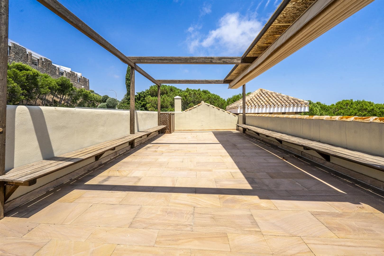 Terrace in villa for sale in La Manga Club Resort