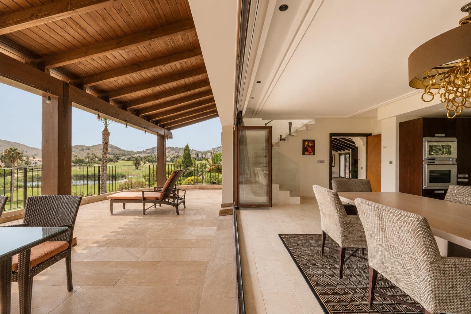 Terrace in villa for sale in La Manga Club Resort