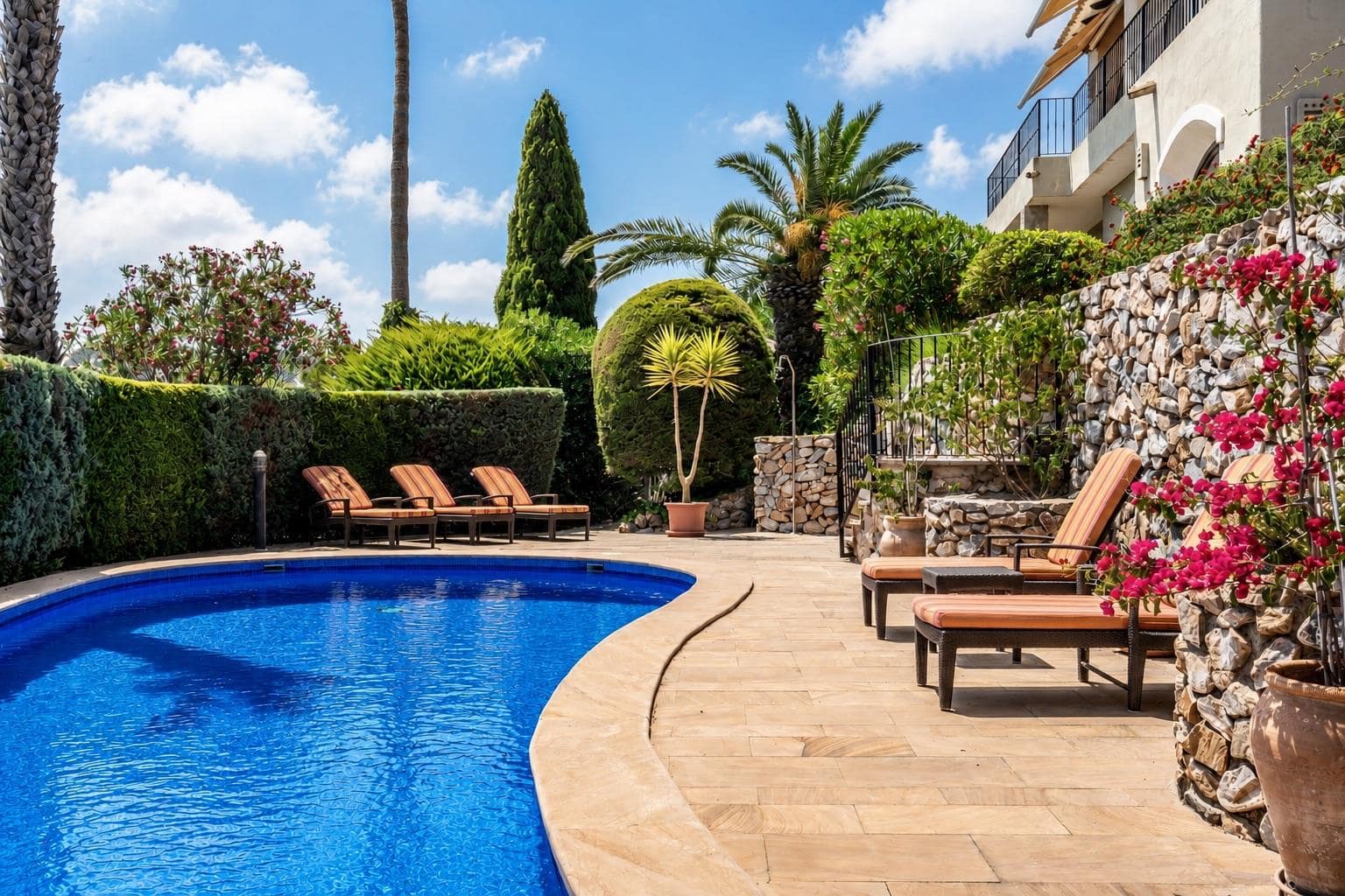 Pool area in villa for sale in La Manga Club Resort