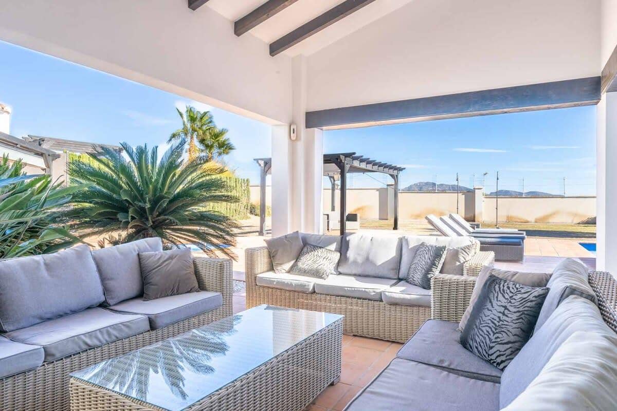 Terrace in villa for sale in El Valle Golf Resort