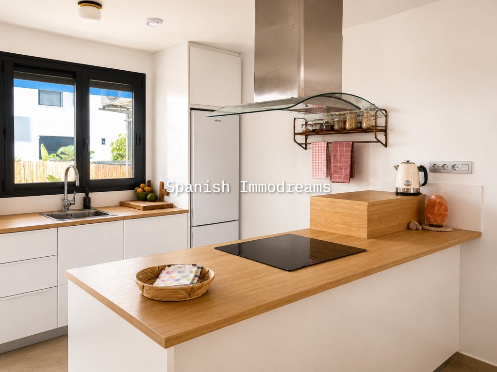 Exklusives Ibiza-Style Apartment in Santiago de la Ribera mit Meerblick