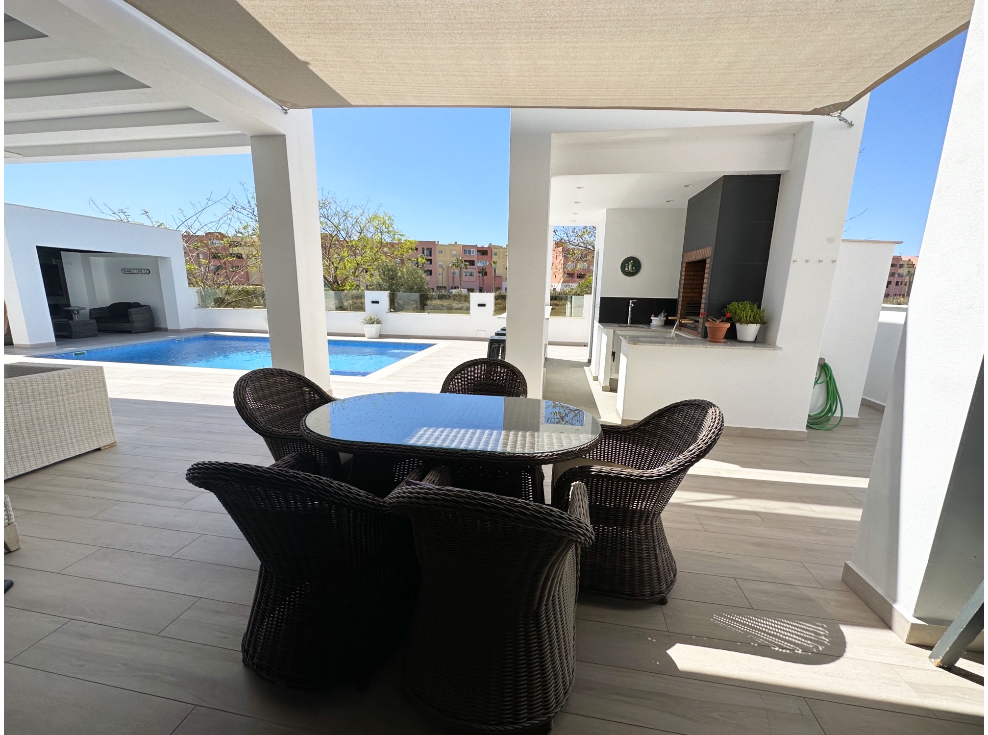 Terrace in villa for sale in Mar Menor Golf Resort