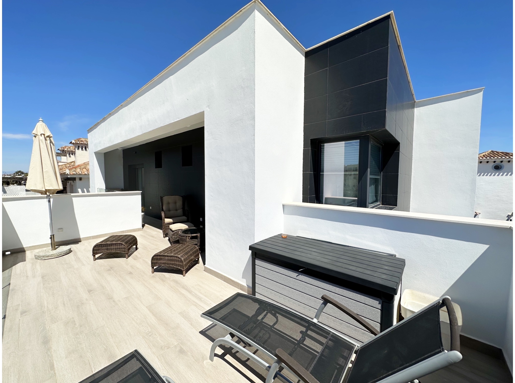 Pool area in villa for sale in Mar Menor Golf Resort