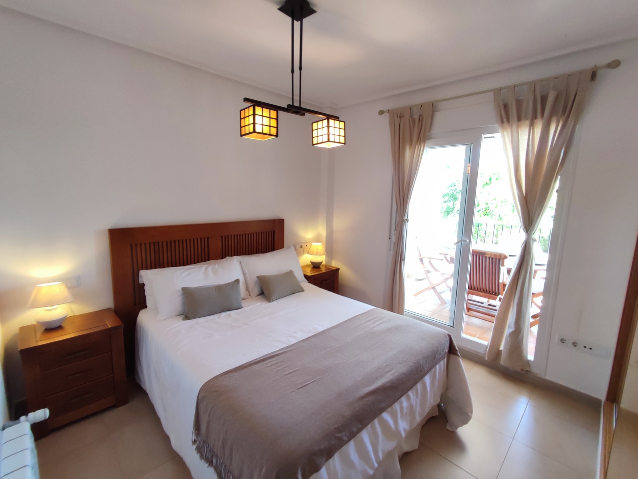 Garden in apartment for sale in Hacienda Riquelme Golf Resort