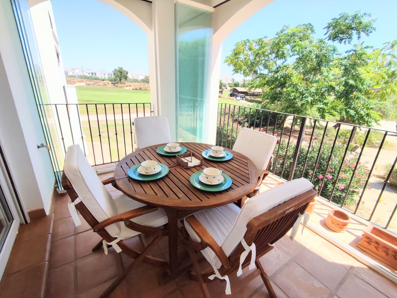 Pool area in apartment for sale in Hacienda Riquelme Golf Resort