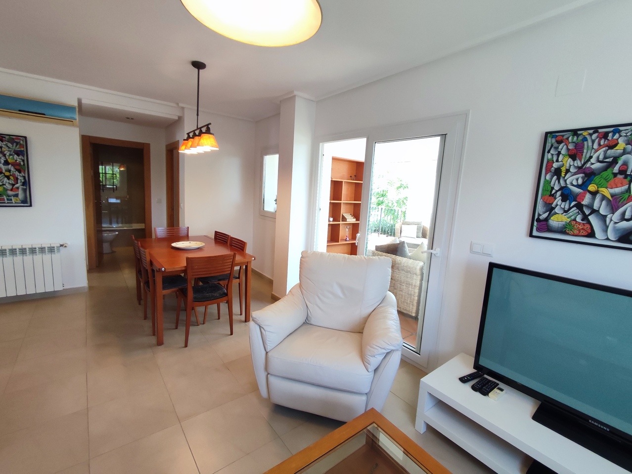 Garden in apartment for sale in Hacienda Riquelme Golf Resort