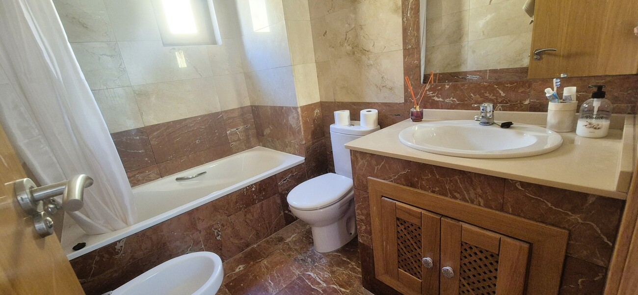 Pool area in penthouse for sale in Las Ramblas Golf
