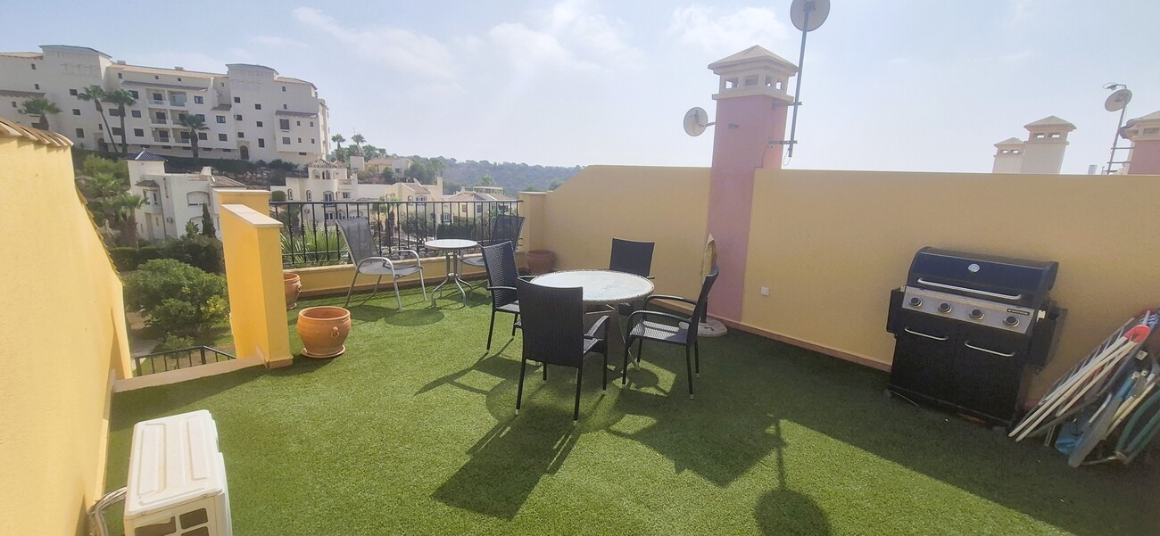 Pool area in penthouse for sale in Las Ramblas Golf